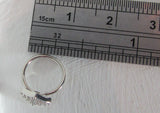 Diamond Shape Seamless Nose Jewelry Hoop Ring Loaded Clear Crystal Gem 20 gauge