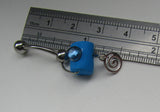 Pressure Bail Blue Swirl VCH Ring Bar Clit Hood Clitoral 14 gauge 14g
