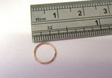 Rose Gold Titanium Seamless Nose No Ball Thin Hoop Ring 22 gauge 7 mm Diameter