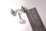 Steel Big Rolling Balls Clear Crystal Bar VCH Clit Clitoral Hood Ring 14 gauge - I Love My Piercings!