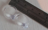 Clear Bioplast Metal Sensitive Plastic Acrylic Hoops Retainers Rings 14 gauge 12mm Diameter