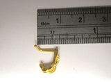 18K Gold Plated L Shape Nose Ring Hoop Stud Celtic Twist 18 gauge 18g