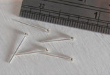 5  Sterling Silver Tiny 1 mm Crystal Gem Nose Studs Ubend Straight Pins 22 gauge