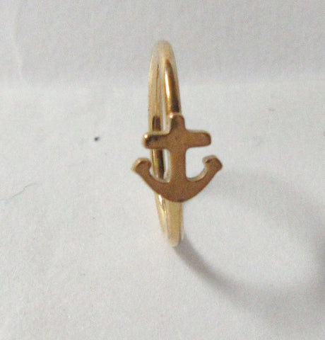 18k Gold Plated Anchor Seamless Ear Cartilage Hoop Ring 20 gauge 20g