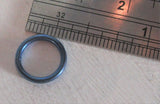 Dark Blue Niobium Seamless Continuous Nose Nostril Hoop Ring 16 gauge 16g