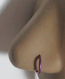 Light Purple Niobium Seamless Continuous Nose Nostril Hoop Ring 16 gauge 16g