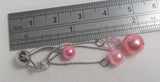Pink Pearl Dangle VCH Vertical Clit Clitoral Hood Ring 14 gauge 14g