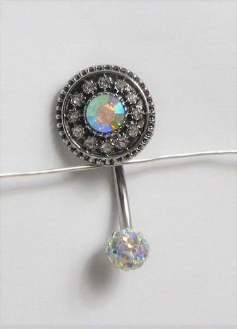 Surgical Steel Ornate AB Gem VCH Vertical Hood Clit Clitoral Piercing 14 gauge - I Love My Piercings!