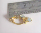 Gold Plated VCH Hood Frosted Crystal Gem Waterfall Clit Piercing 14 gauge 14g - I Love My Piercings!