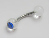 Dark Blue Gem Crystal Clear Balls VCH Jewelry Clit Clitoral Hood Ring 14 gauge - I Love My Piercings!