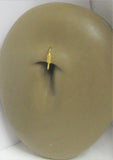 Gold Titanium Twisted Bar Smaller Thinner Hoop Belly Navel Ring 20 gauge 20g