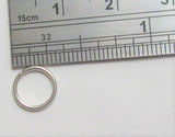 Sterling Silver Seamless with Tab Small Nose Nostril Hoop Ring 20 gauge 20g