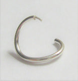 Sterling Silver Seamless with Tab Small Nose Nostril Hoop Ring 20 gauge 20g