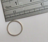 Sterling Silver Seamless Small Nose Nostril Hoop Ring 20 gauge 20g 8 mm