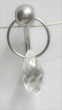 Clear Faceted Crystal Ball Dangle Bar VCH Jewelry Clit Clitoral Hood Ring 14 gauge - I Love My Piercings!