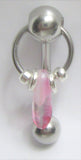 Surgical Steel Pink Soap Stone VCH Jewelry Vertical Clitoral Clit Hood Barbell Ring 14G - I Love My Piercings!