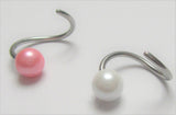 White or Pink Pearl Inner Outer Labia VCH Clitoral Clit Hood Ring Hoop 16G - I Love My Piercings!