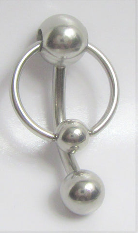 Stainless Surgical Steel Hoop Dangle VCH Vertical Clitoral Clit Hood Ring 14g - I Love My Piercings!