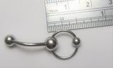 Stainless Surgical Steel Hoop Dangle VCH Vertical Clitoral Clit Hood Ring 14g