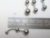 Surgical Steel Balls Stimulation VCH Vertical Intimate Clitoral Clit Bar Hood Post Ring 14g - I Love My Piercings!