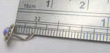 Sterling Silver Mauve Opal Swirl L Shape Post Pin Stud Nose Ring 20 gauge 20g
