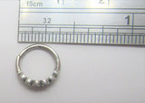 Sterling Silver Seamless Swirls Belly Hoop Ring Jewelry 16 gauge 16G