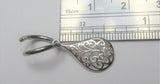 Sterling Silver Seamless Filigree Flower Drop Belly Hoop Ring Jewelry 16 gauge 16G