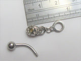 Skull Dangle Handcuffs Vertical Clit Clitoral Hood VCH Jewelry Barbell Genital 14 gauge - I Love My Piercings!