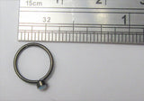 Black Titanium White Opal Seamless Nose Hoop Ring 20 gauge 20g 8 mm