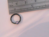 Black Titanium with Mauve Opal 16 gauge 16g 8 mm Diameter