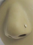 4 Pc Sterling Silver Big Flat Gem Crystal Nose Studs L Shape Posts Pins 22g