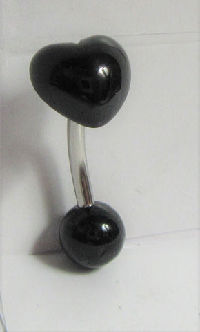Black Heart VCH Clit Hood Jewelry Piercing 14 gauge