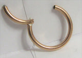18K Rose Gold Plated 12 mm Conch Septum Ear Hoop 14 gauge 14g Hinged