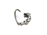 Surgical Steel Fire Dragon Ear Cartilage Heart Hoop Ring 16 gauge 16g - I Love My Piercings!