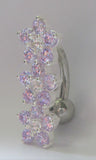 Surgical Steel VCH Jewelry Hood Christina Triple Flower Crystal Light Purple Barbell 14 gauge 14g