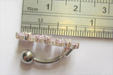Surgical Steel VCH Jewelry Hood Christina Triple Flower Crystal Light Purple Barbell 14 gauge 14g