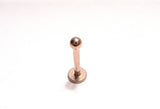 Rose Gold Titanium 3 mm Ball Stud Ring Straight Flat Back Post 16 gauge - I Love My Piercings!