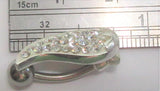 Surgical Steel VCH Jewelry Hood Christina Hinged Leaf Swirl Gem Dangle Barbell 14 gauge 14g
