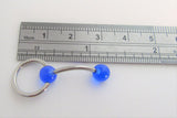 Blue Balls Hoop Dangle VCH Clit Clitoral Hood Piercing 14 gauge 14g - I Love My Piercings!