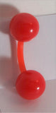 Red Big Balls Bioplast Surgical Plastic Flexible VCH Clit Metal Sensitive Hood 14g