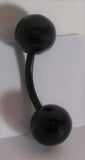 Black Big Balls Bioplast Surgical Plastic Flexible VCH Clit Metal Sensitive Hood 14g