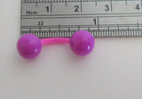 Purple Big Balls Bioplast Surgical Plastic Flexible VCH Clit Metal Sensitive Hood 14g - I Love My Piercings!