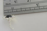 Sterling Silver Loaded Black Clear Gem Nose Bent L Shape Stud Pin Post 20 gauge - I Love My Piercings!