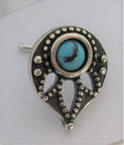 Sterling Silver Turquoise Tear Feather Nose Bent L Shape Stud Pin Post 20 gauge