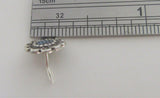 Sterling Silver Abalone Shell Flower Nose Bent L Shape Stud Pin Post 20 gauge
