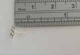 Sterling Silver Nose Stud Pin Ring Bent L Shape Swarovski Flower 20g 20 gauge