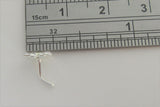 Sterling Silver Nose Stud Pin Ring Bent L Shape Swarovski Flower 20g 20 gauge