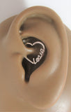 Surgical Steel Love Heart Cartilage Hoop Ring Seamless 16 gauge 16g 10 mm Diameter - I Love My Piercings!