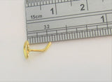 18k Gold Plated Open Heart Nose Bent L Shape Stud Pin Post 20 gauge 20g