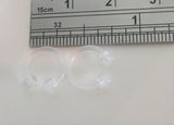 Clear Flexible Bioplast Hospital Retainers No Metal Horseshoes 16 gauge 8mm Diameter